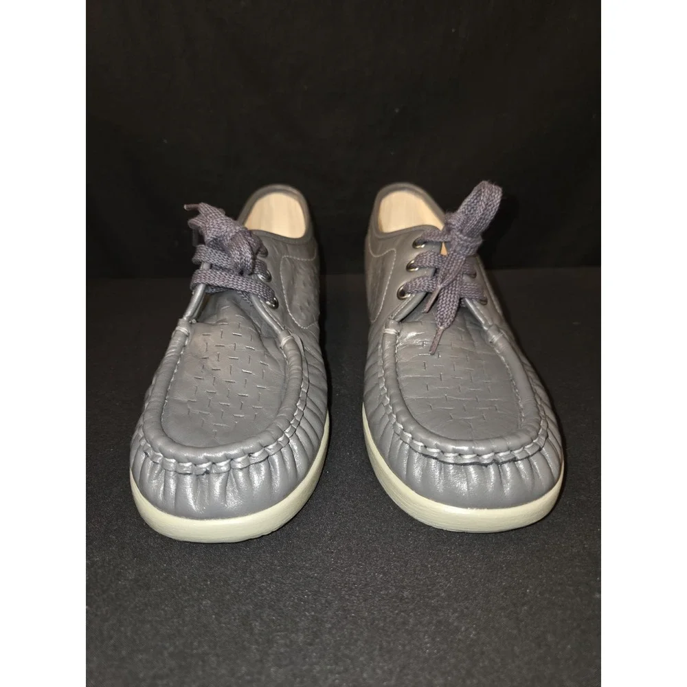 SAS Siesta Lace Up Loafer Gray Womens Size‎ 9 N Width New!
